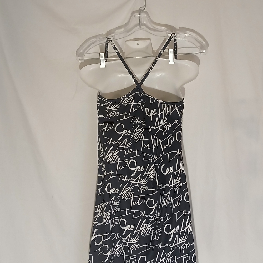 Black and white graffiti dress